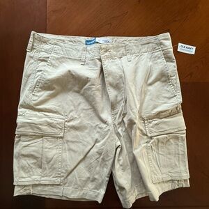 Old Navy Tan Cargo Shorts Relaxed Fit Cotton